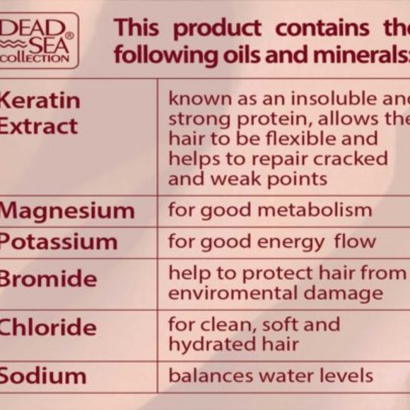 NEW DEAD SEA COLLECTION KERATIN MINERAL CONDITIONER, XLARGE BOTTLE 30.7 FL. OZ - Picture 3 of 5